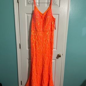 Women’s Size 14 Orange Formal Dress